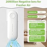 2PCS Claru Ionic Air Purifier Plug in UK for Home Bedroom Negative Ion Purifiers Ioniser Mini Portable Air Freshener for Pet Rooms Smokers Toilets Living Rooms Bathrooms Closets Kitchen Remove Smell - Image 3