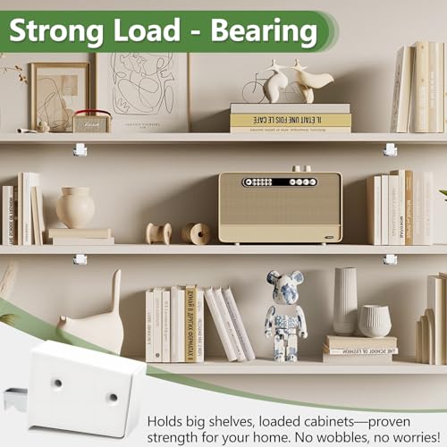 4 Stücke Schrankaufhänger - Schrankhalter Weiß Inkl, Hängeschrank Befestigung, Starke Trägerin Hängeschrank Halterung, Verstellbar Aufhänger Hängeschrank, Oberschrankhalter für Haus Küche Schlafzimmer