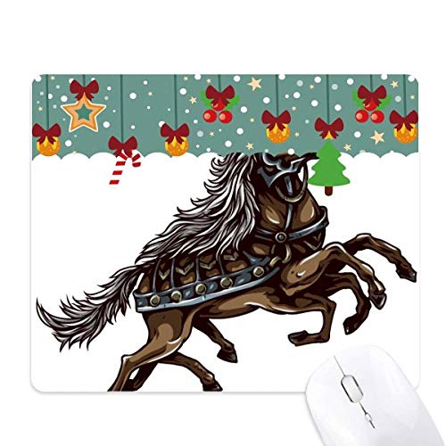 Tapis de souris cheval de course en caoutchouc antidérapant pour le bureau