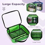 Trunab 4 Pcs Premiers soins Sac vide de la poche médicale couleur codée poches zippées claires pour l'organisation de trousses d'urgence, médecine, pour la maison extérieur des fournitures de voiture (Bag seulement)