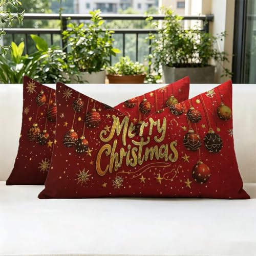 Housse coussin en lin imperméable rouge de qualité pour canapé