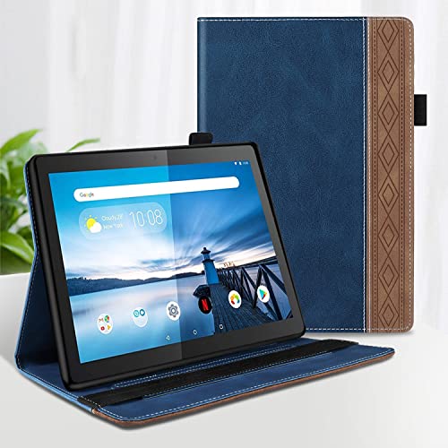 Keikail Funda para Lenovo Tab M10/M10 HD 10.1 Pulgadas TB-X505F / TB-X505L / TB-X605F / X605L Ultra Delgada con Soporte Slim PU Cuero, Azul Cover