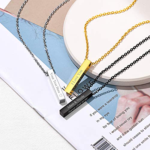 Collier pendentif cube personnalisable le cadeau gravé idéal pour femme