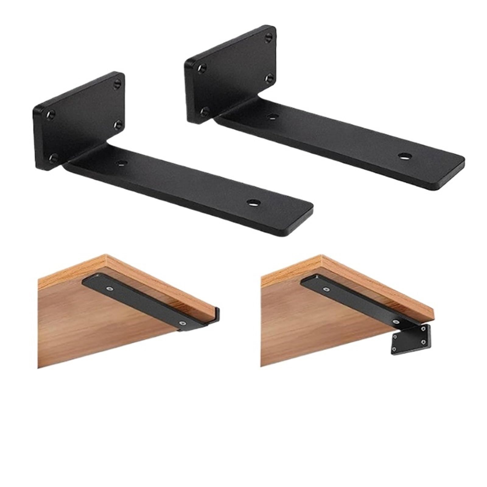 Hzomif A3 10Pcs Wall Shelf Bracket Suspended Tripod Shelf Support Hidden Wall Fixed Partition Storage Rack Shelves Angle Bracket Thicken