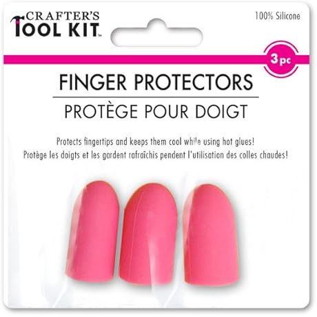 Crafter's Toolkit CT216 Silicone Fingertip Protectors [x3] (Non-Stick)