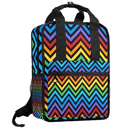 Sac à dos pour garçons au motif zigzag coloré et ergonomique