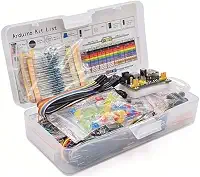 Kit de tábua de pão de 830 pontos com fios jumper e componentes eletrônicos para Arduino UNO R3, kit inicial de eletrônicos para iniciantes, projetos de circuito DIY