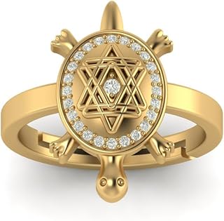 LMDPRAJAPATIS Certified Natural Navratna Best Of Luck Gold & Silver Plated Tortoise Adjustable Ring for Men Or Women's Price In India