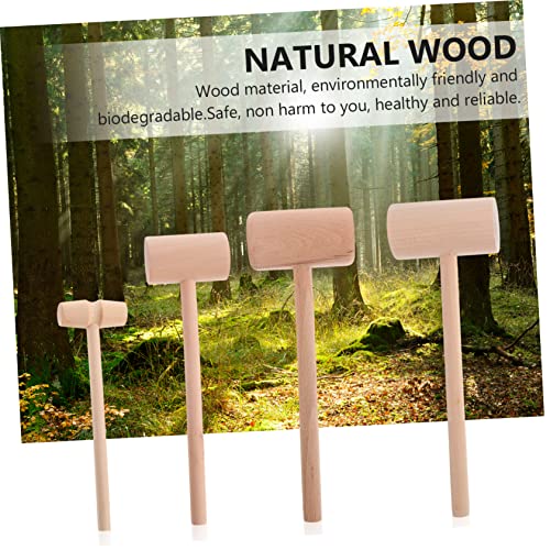 ERINGOGO 8 Peças Ferramentas De Martelo De Madeira Para Crianças Brinquedos Para Crianças Bolos De M