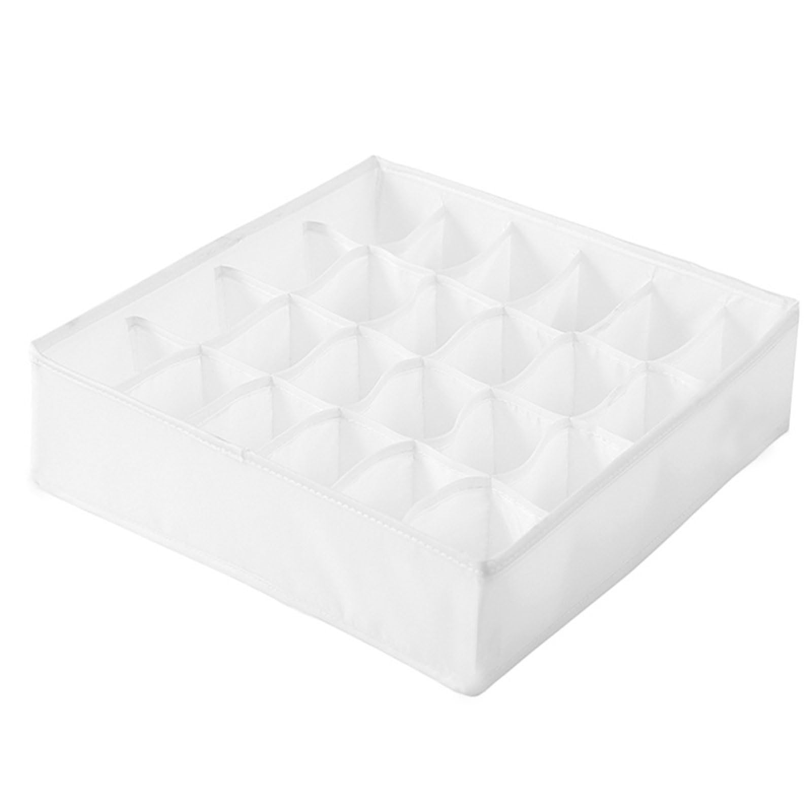 HZBB Sock Underwear Organizer Dividers 24 Grids Fabric Foldable Cabinet Closet Storage Box for Storing Socks Underwear Ties Sock Storage Organizer Dividers