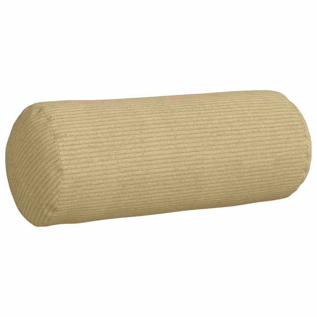 Poduszka bolster 2 sztuki szaro-zielona Ø 15 x 40 cm, sztruksowa, poduszka ozdobna na kanapę, sofę, łóżko, do wnętrz, wygodna poduszka pod kark, miękka