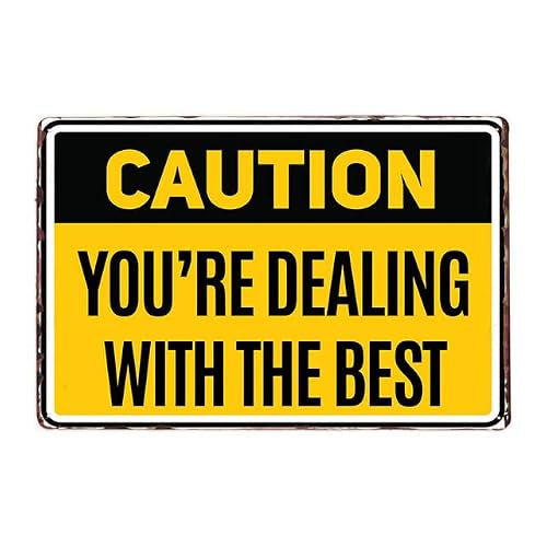 Caution Sign - Metal Tin Sign Retro Vintage Plaque