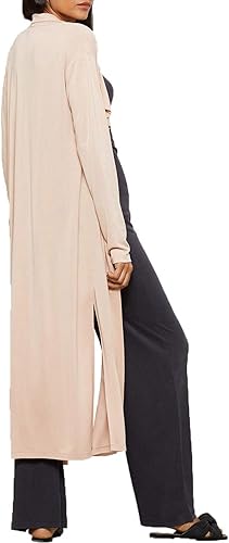 Miniatura 6 de BCBGMAXAZRIA Lightweight Long Jacket for Women - Open Front Draped Duster