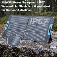 110W Solarpanel Faltbar, Solarpanel mit USB-C PD 65W & USB-A QC 3.0 – Ansicht 7