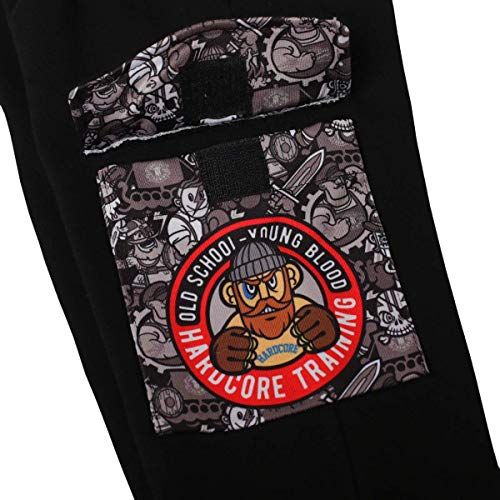 Jogger kids de deporte Hardcore Training Doodles pantalón de algodón con bolsillos 3