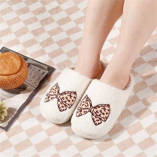 Image of Halloween Pumpkin Slippers for Womens Mens Cute Cartoon Slippers Plush Warm Memory Foam Shoes