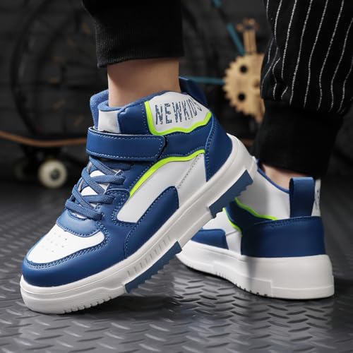 Kids Sneakers for Boys Girls High Top Skate Shoes Unisex-Child Casual Walking Shoes Lightweight Breathable Non-Slip Athletic Shoes4