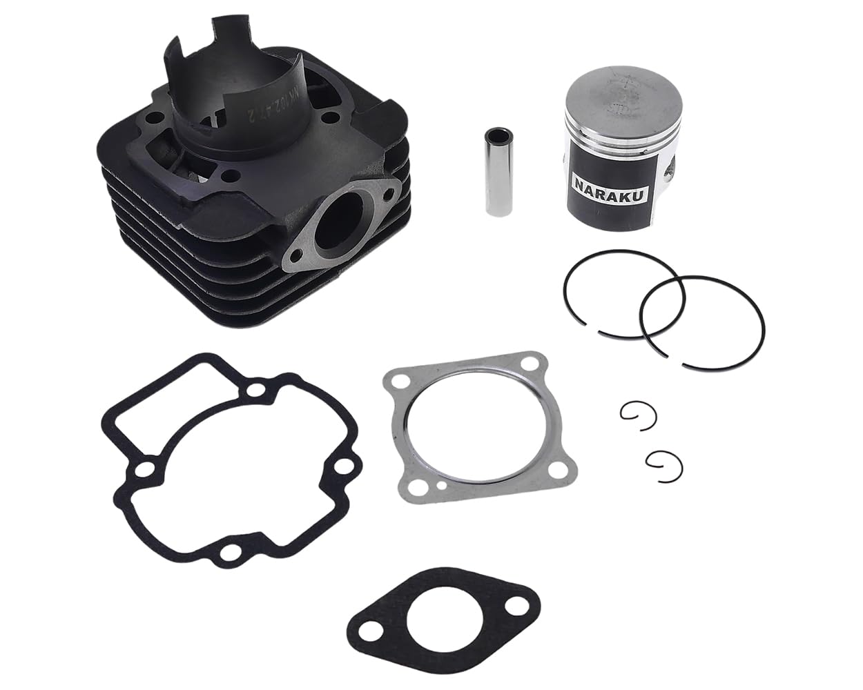 Zylinder Kit NARAKU 70ccm kompatibel für Piaggio Sfera NSL 50 TT 91-94 NSL1T, Vespa Primavera 50 2T 13- ZAPC532, Zip SSL 25 TT AC 92-96 SSL1T, NRG 50 mc² Extreme DT AC 99-02 ZAPC210