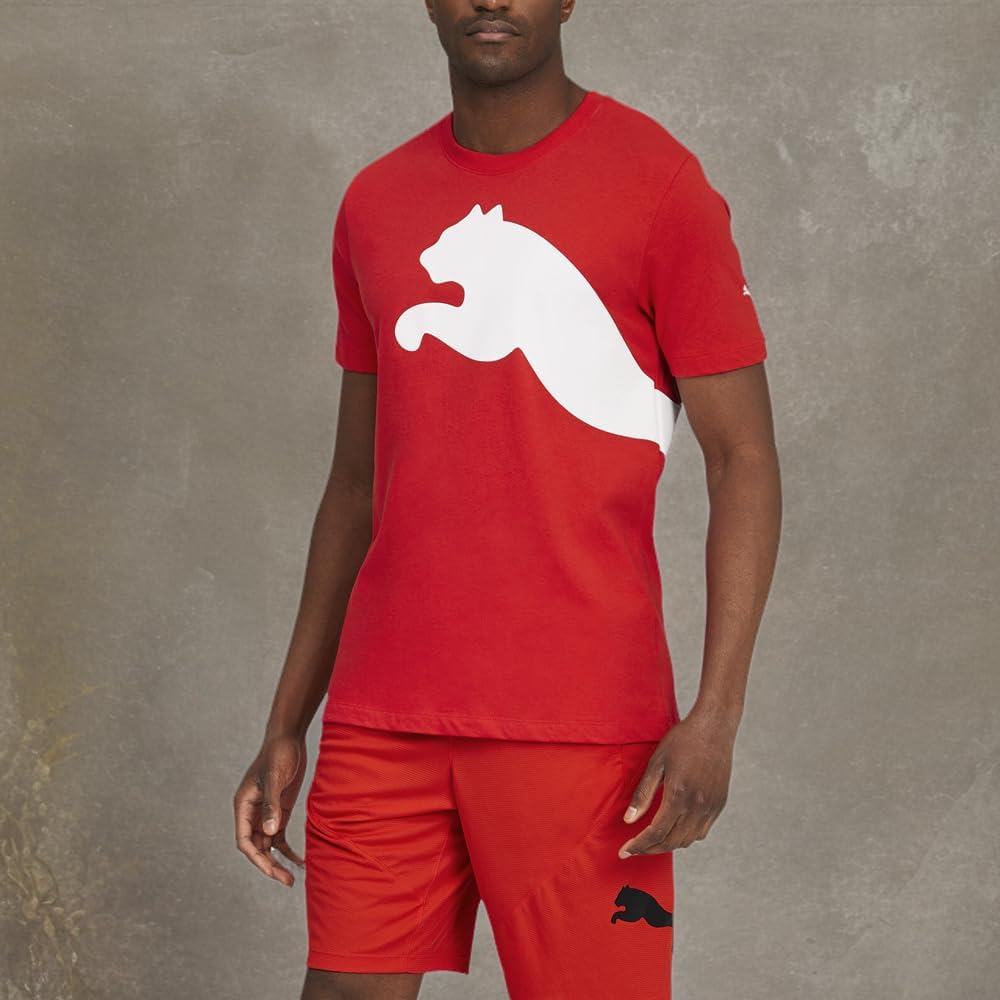 PUMA Męska koszulka oversize z logo okrągły dekolt okrągły dekolt
