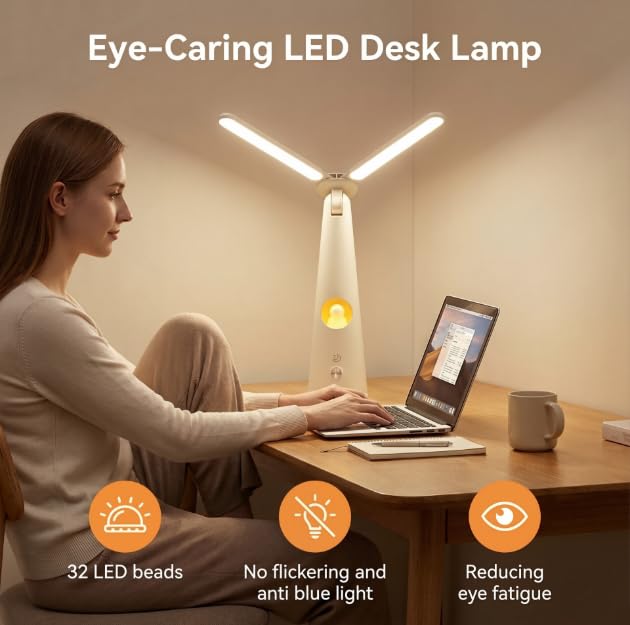 Lampe de bureau rechargeable 3 modes de température de couleur - 3