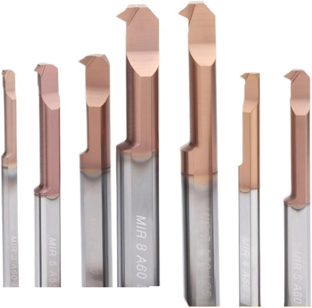 Small Boring Tool MIR Boring Cutter for Threading Coated Carbide Mini Internal Lathe Turing Tool Copying Small Hole Tungsten Steel Alloy 1pc(MIR 6 A60 L22)