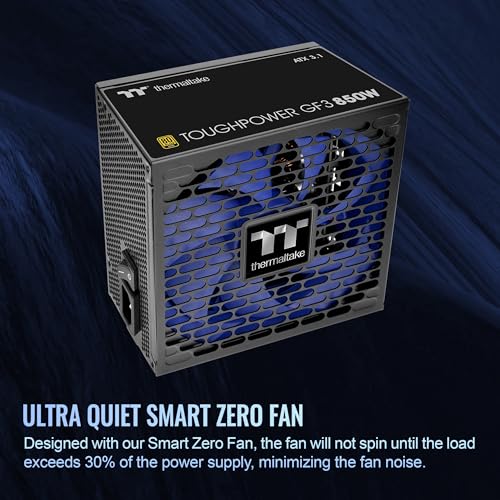 Thermaltake Toughpower GF3 850W; ATX 3.1; Native PCIe 5.1 12V-2x6; Flat Cables; Color Matched Connectors; Japanese Main Capacitors; 135mm Fan; 80 Plus Gold Certified; Black; PS-TPD-0850FNFAGU-4