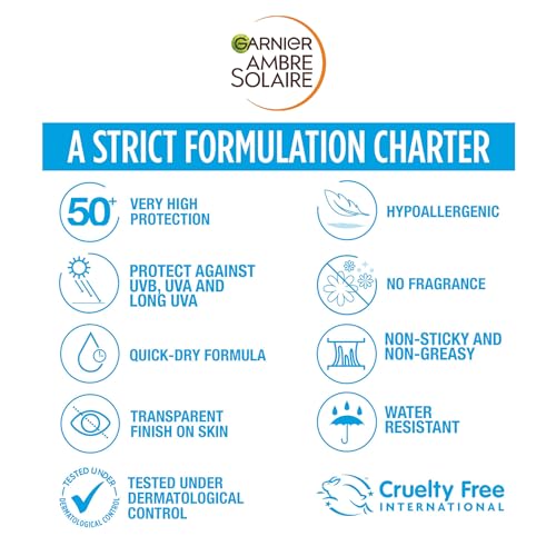 Garnier Ambre Solaire SPF 50+ Sun Protection Serum Face & Body, Non-Sticky, Non-Greasy Fluid Texture, No White Cast, Sensitive Advanced, 125 ml - Image 6