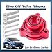 Esttlamer Blow Off Valve Adapter Compatible with Ford Fiesta Mustang Fusion Edge Escape Transit Bronco 1.5 1.6 2.0 2.3 2.7L, for EcoBoost Turbo BOV Adapter Red