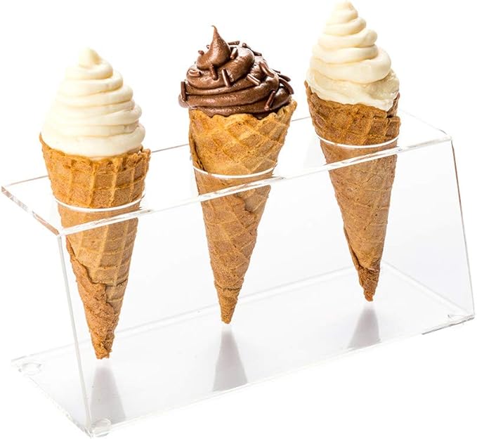Restaurantware Clear Tek 7.1 x 2.8 x 3.2 Ice Cream Cone
