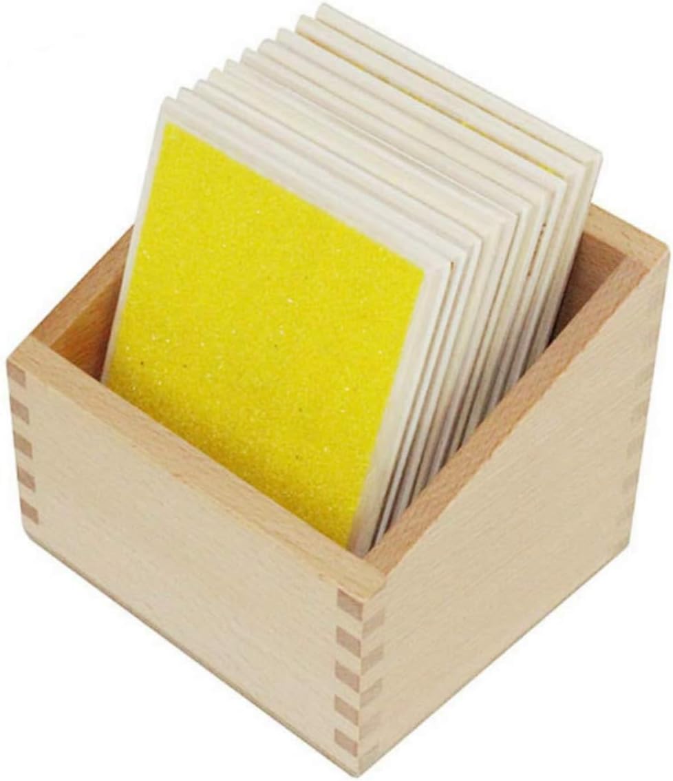 DANNI Montessori Baby Early Educational Sensorial Toys Wood Material Rough & Smooth Touch Boards