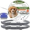 Collar antipulgas y garrapatas para cachorros - Protección natural de 12 meses - Prevención segura y efectiva contra pulgas y garrapatas - Incluye peine y pinzas para pulgas, paquete de 2 2