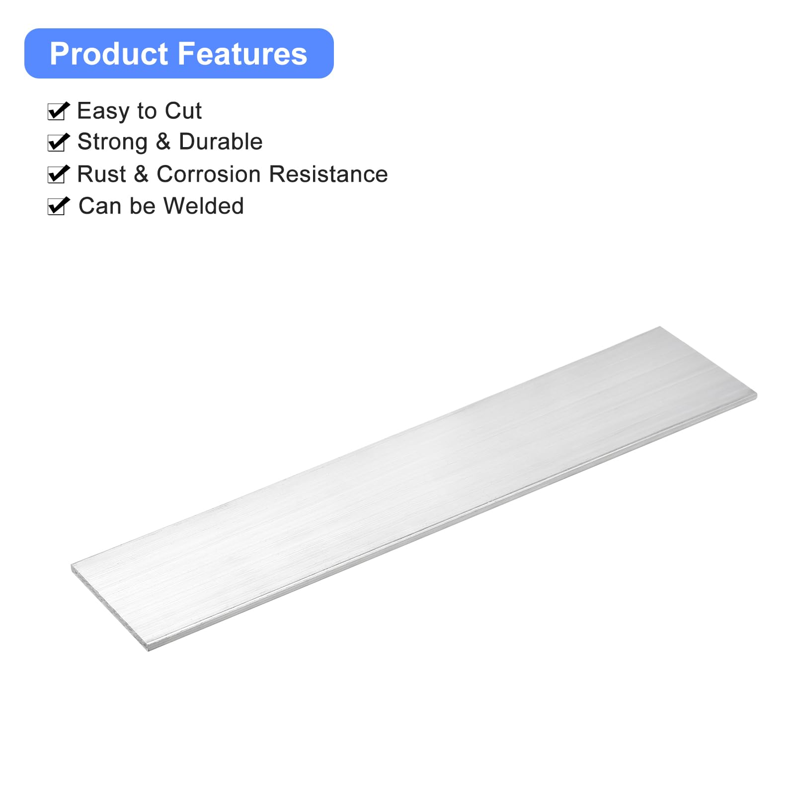 Barre Carrée Aluminium 6060 - 1x1x30 Cm - Pour Usinage CNC, Bricolage