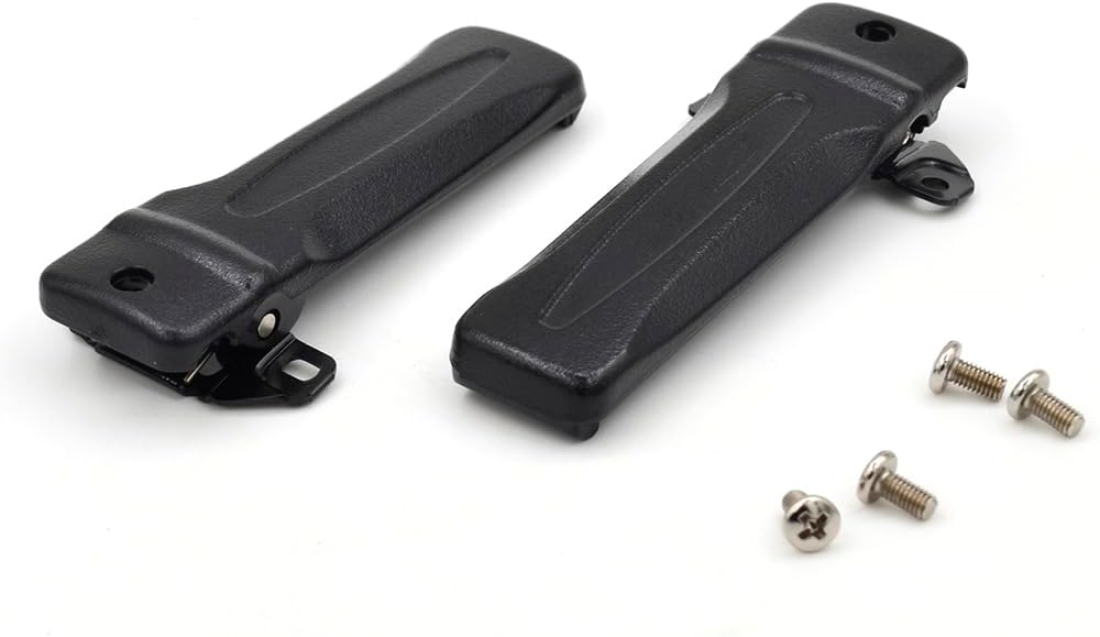 KBH-10 Belt Clip for Kenwood Radios NX240 NX340 TK-272G TK-2202 TK-3202 TK-3302 TK-2302 TK-3302 NX200 NX300 NX320 NX340 NX3320 TK3402 Two Way Radio walkie talkie Clips 5Pack