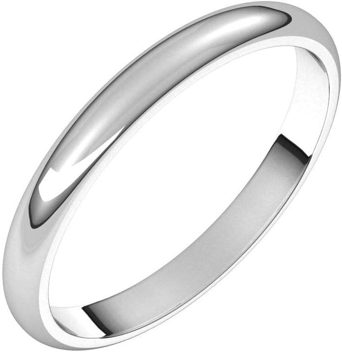 Sonia Jewels Solid 925 Sterling Silver 2.5mm Wedding Band Ring Classic Plain Traditional - Size 7