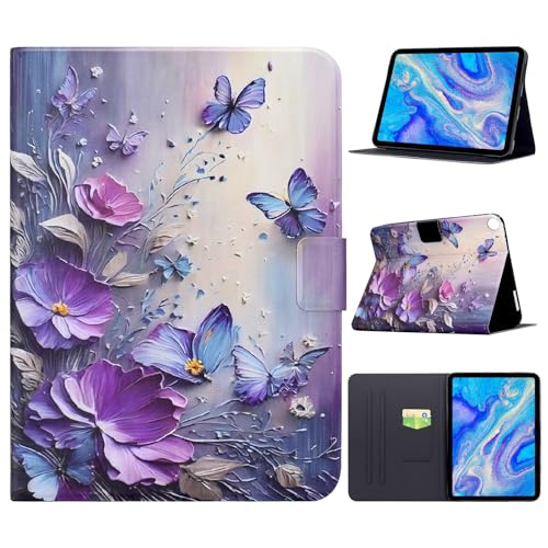 Pochette Samsung Galaxy Tab A11 Plus 2025 et Tab A9 Plus 11 pouces à rabat papillons