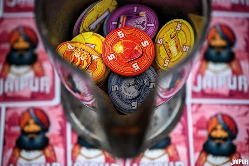 Asmodee - Jaipur - Jeu de Cartes et Stratégie pour Enfants dès 10 Ans - Jeu de Marchandage - Devenez Le Marchand Attitré du Maharaja - pour 2 Joueurs - 30 Min - Version Française - Space Cowboys