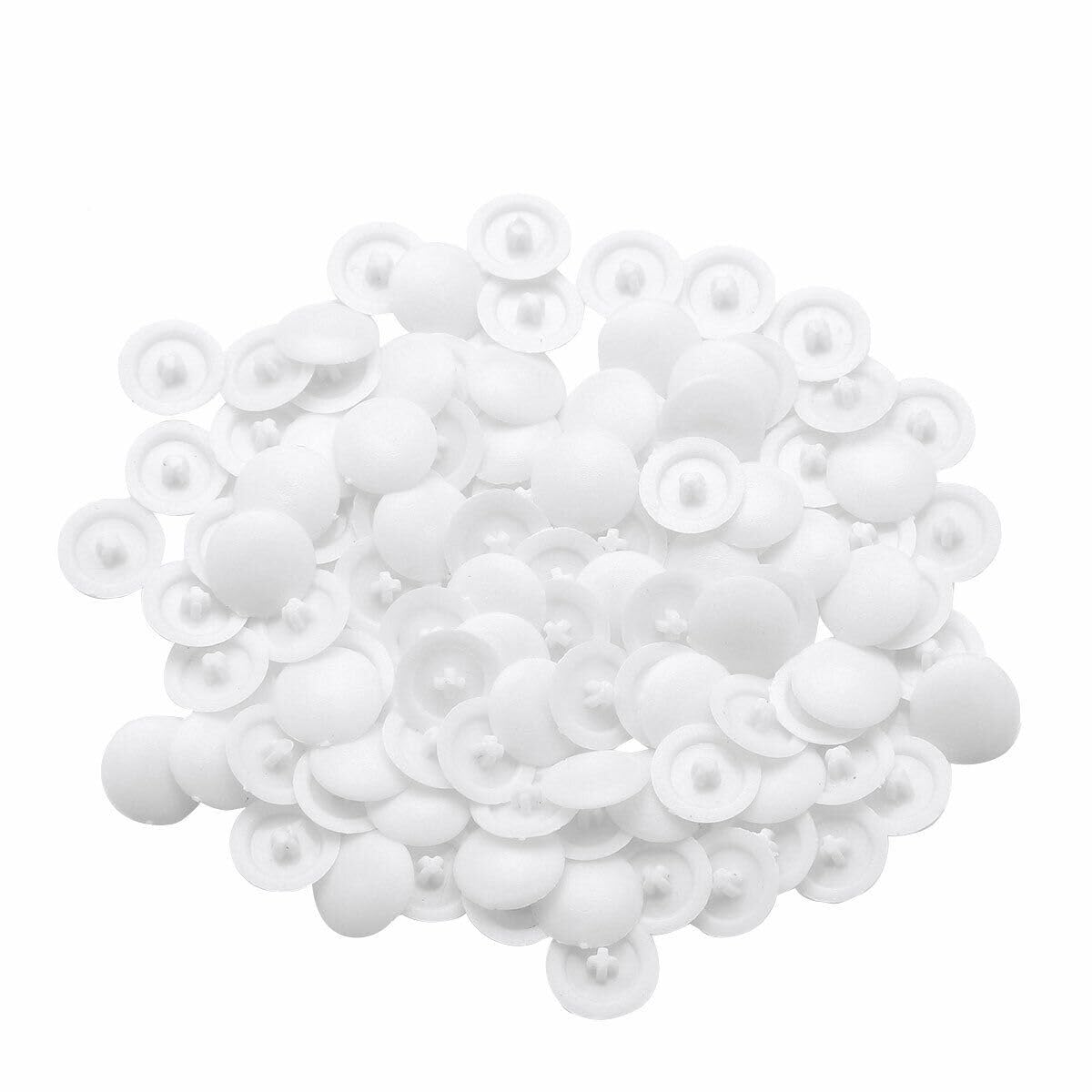 HBM PVC SCREW CAP WHITE FOR SELF TAPPING SCREW (100)