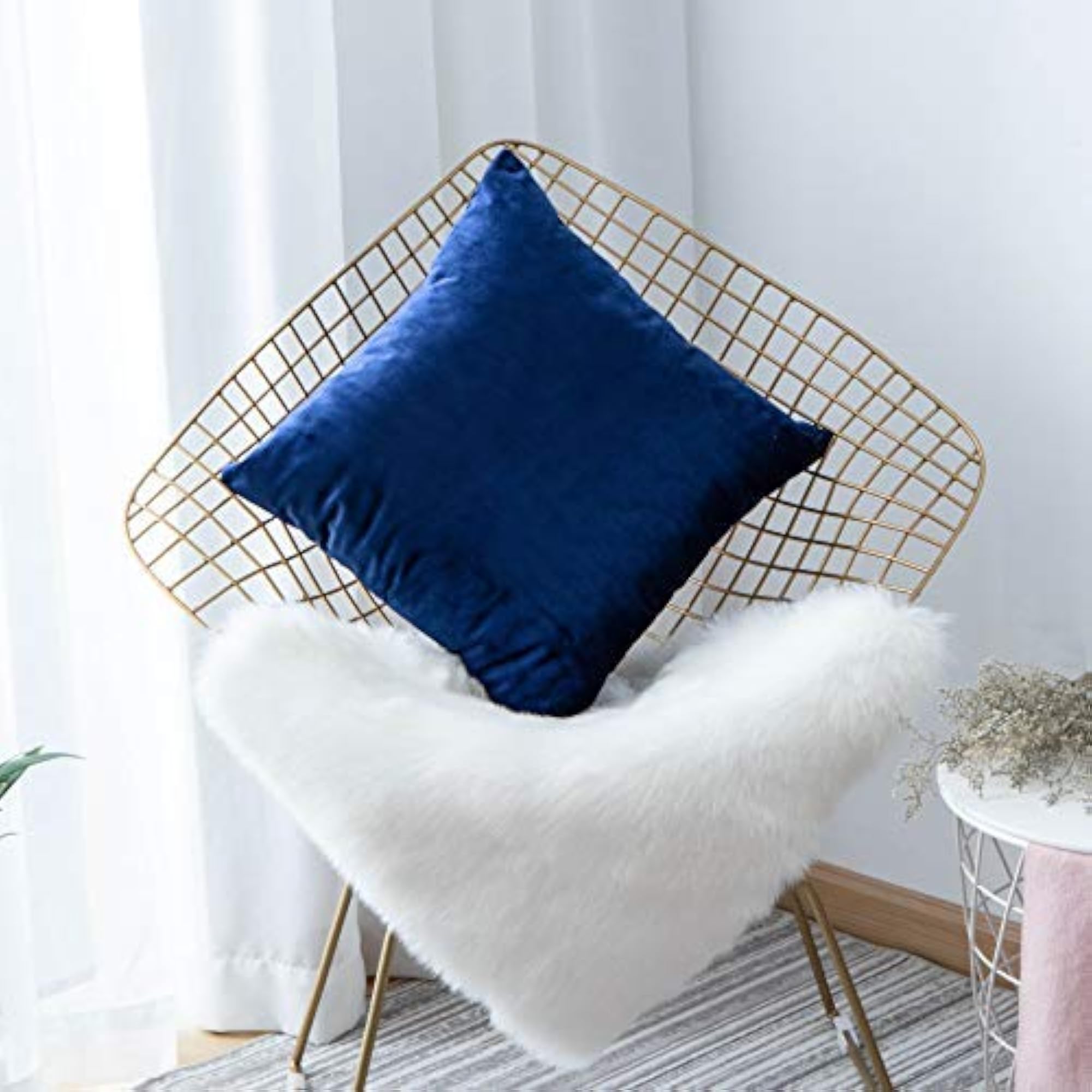 Ultra Soft Velvet Cushion Cover Royal Blue 24x24