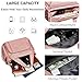 LMGO Medium Tote Bag for Women, Quilted Crossbody Shoulder Bags for Women with Zipper, Handbag Purse with Multi-Pocket, Top Handle Satchel with Adjustable Strap - Pink