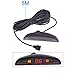 Car Parking sensors,4 Sensors kit Parking sensors Buzzer Radar,Desplay LED,Acoustic Auto Reverse Backup System, 6m Sensor Cable for Pickup Trucks, Small Trucks, etc (Black)