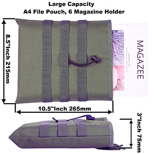 ATBP Tactical 6 Mags Molle Dump Pouch Ammo Shotgun Shell Holder Utility Tool Belt Pouch Bag for Paintball Shooting Hunting Game Bag Pack
