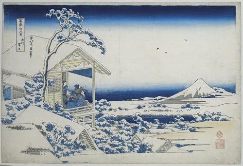Cuadro famoso de Hokusai en lienzo para decoraciones del hogar con formato de 60x90cm