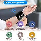 Nzkeuf Wearable Wrist Blood Pressure Monitor, Accurate Blood Pressure Machine for Two User, BP Monitor with Automatic Voice Broadcast, Compact Portable Cuff for Adult & Senior for Home, Office, Travel - Image 3