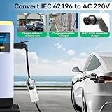 TKSE Portable EV Charging Adapter - IEC 62196 Type 2 Male to UK Plug, 220V AC Power - Image 6
