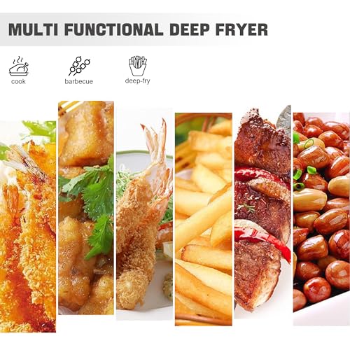 Gas Fritteuse Edelstahl Fritteuse mit Pommes Körbchen 20 Liter Volumen Doppel Fritteuse für Küche Restaurant Imbissstube – Bild 8