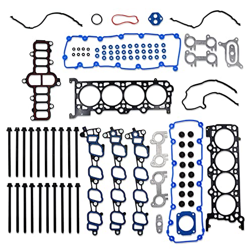 Image of Head Gasket Set with Bolts for 2000-2004 Ford Expedition F250 F350 | Cylinder Head Gasket Fit for 2000-2003 E350 Super Duty F150 2000-2002 E150 E250 Econoline5.4 L V8 HS9790PT-15 ES72798