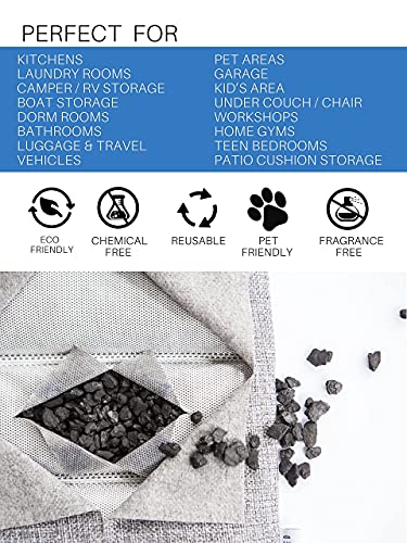 Bamboo Charcoal Air Purifying Bag | 2 Heavy-Duty, Large Flat (2X350G) Charcoal Bags Odor Absorber | Activated Bamboo Charcoal Bags | Odor Eliminator For Strong Odor| Charcoal Odor Absorber #TOP5