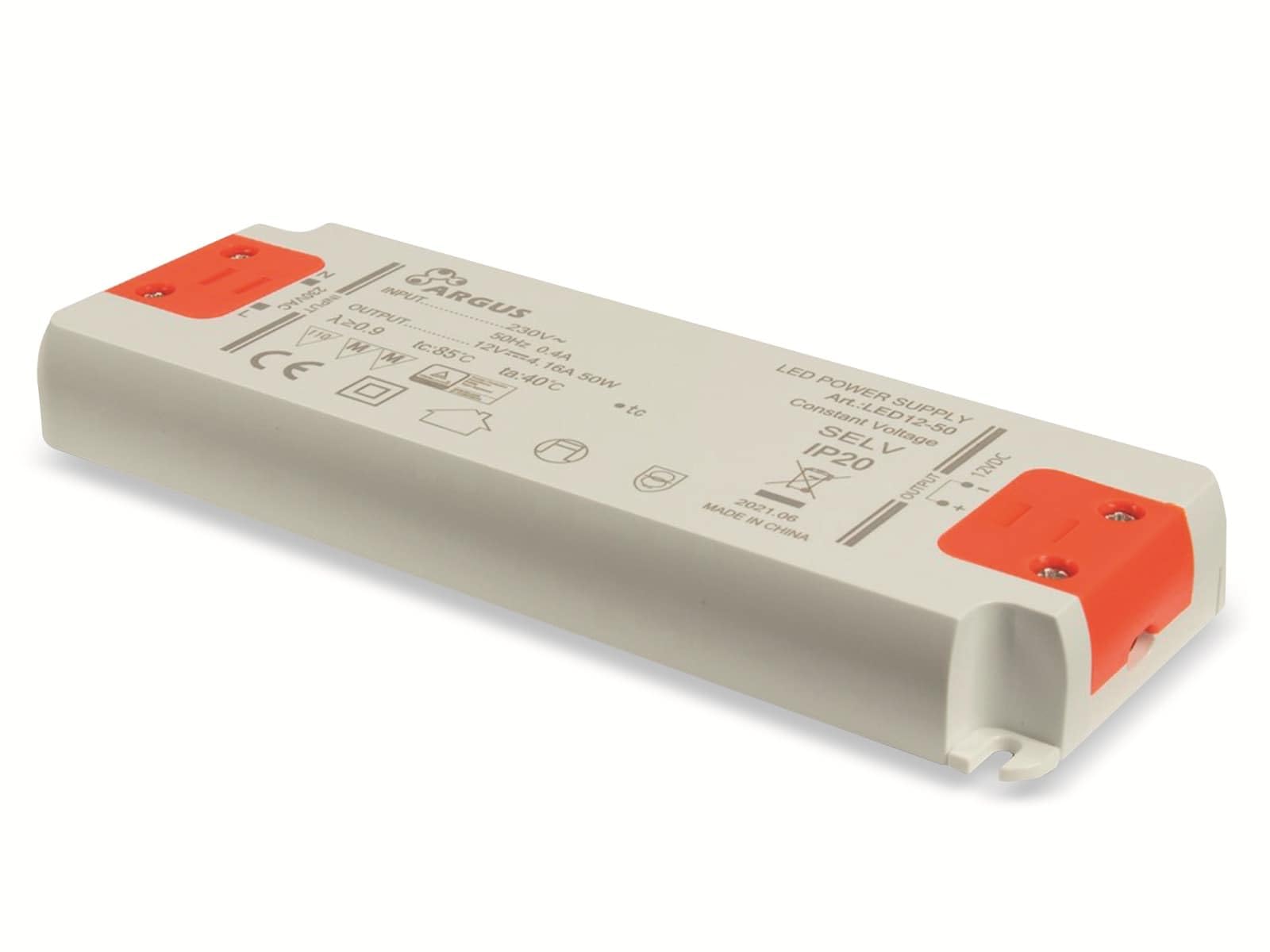 Transformateur LED Inter-Tech 50W 12V - Bloc d'alimentation IP20