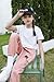 Betusline Cute Clothes for Teen Girls, Short Sleeve White Crop Tops Tee Shirts + Pink Cargo Jogger Pants Outfits 2pcs Clothes Set，6-7 Years = Tag 130