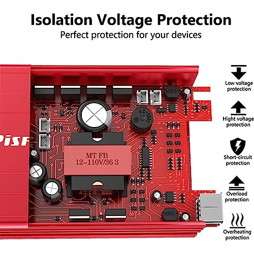 300W Power Inverter 12V To 110V, Dc To Ac Converter, Car Outlet Adapter With 2 Usb Ports And 2 Ac Socket, Laptop Car Charger With Cigarette Lighter #TOP4